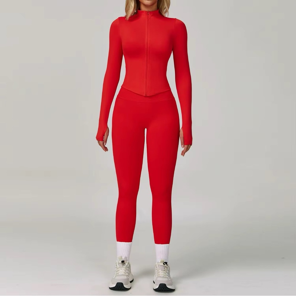 Red Sports Jacket Set